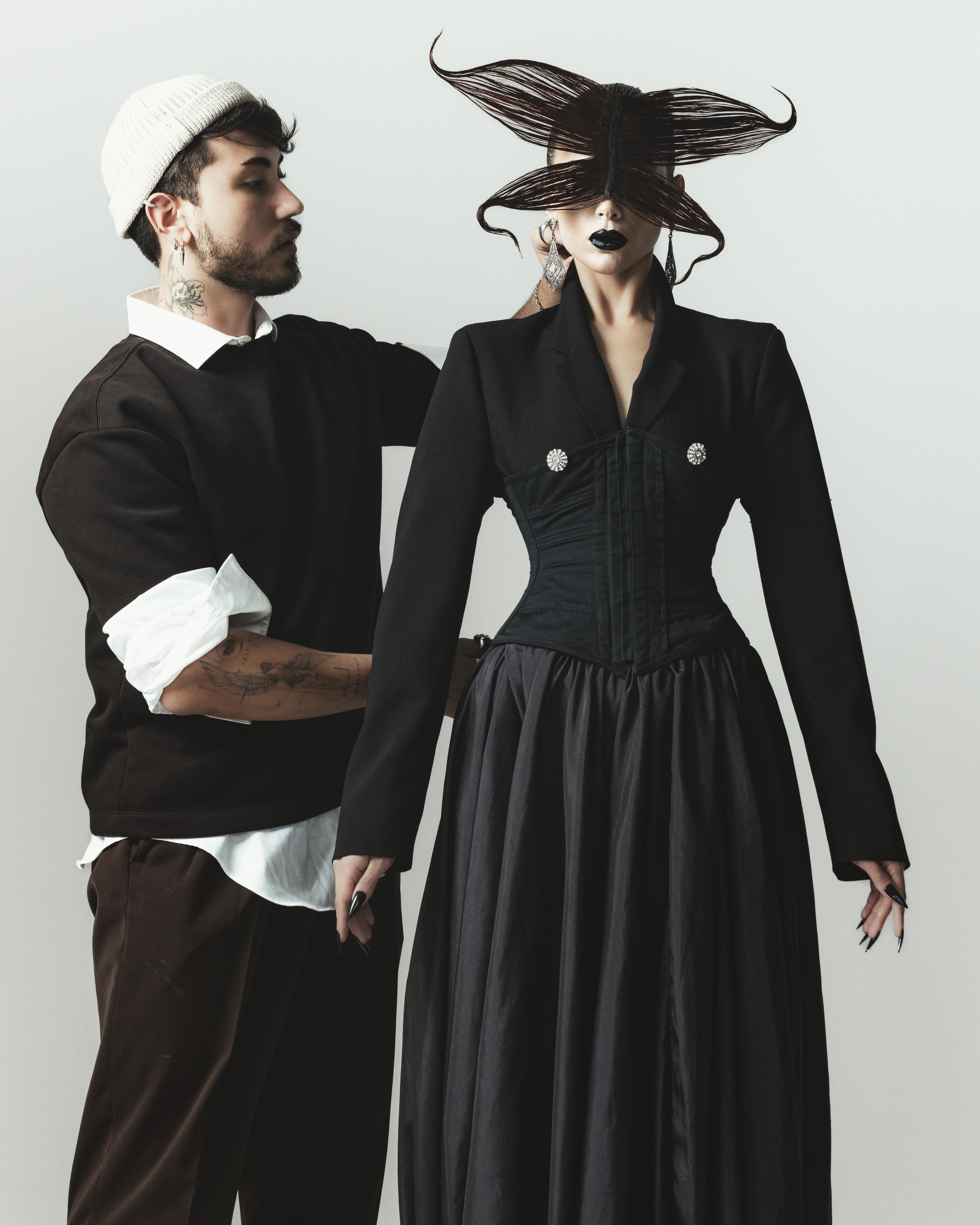 Creative workspace with design materials